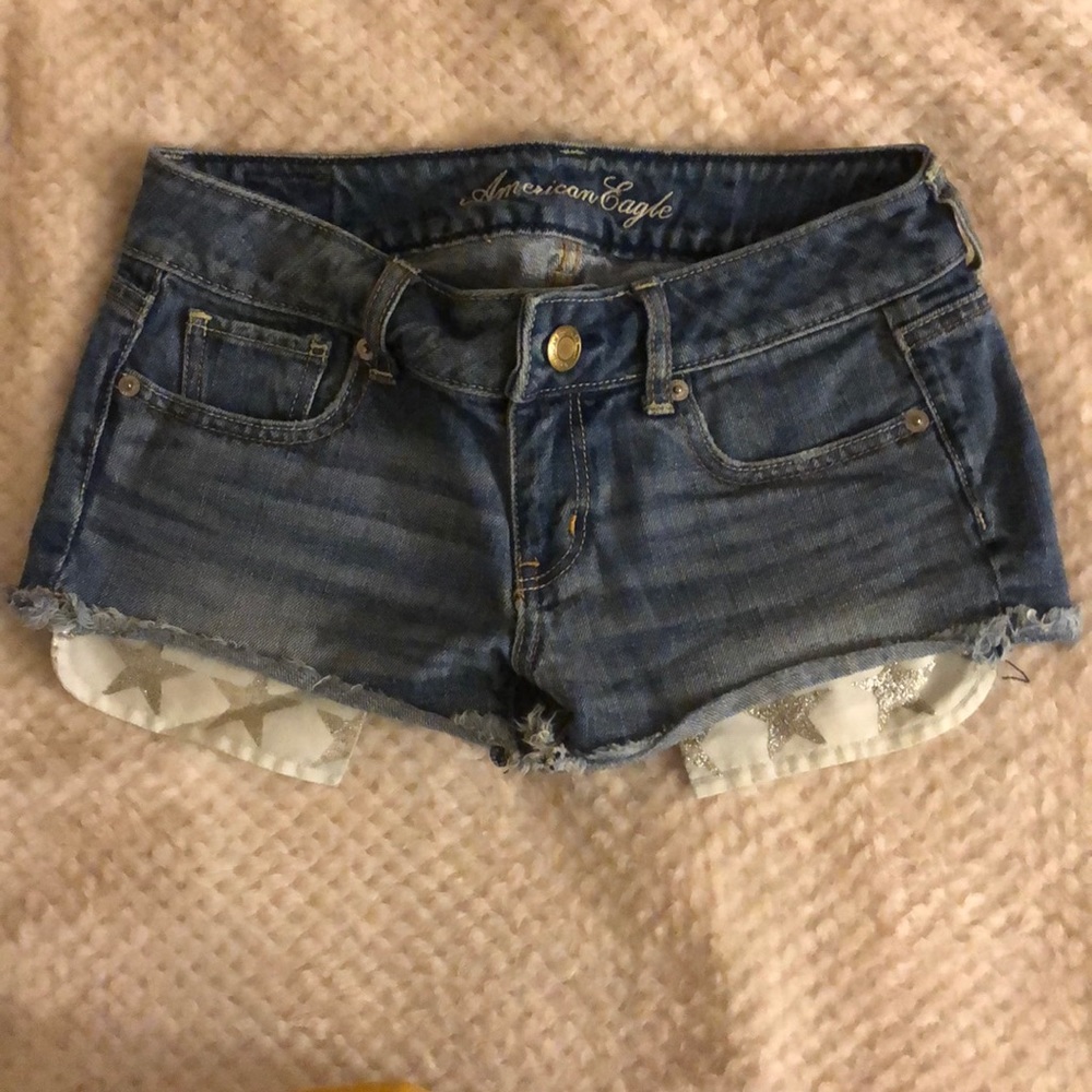 Blue jean shorts American eagle